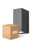 Fordelspakke 4x D'Lite Vægbelysning Vrebos Sort Up & Down | IP54 - Egnet Til 2x GU10